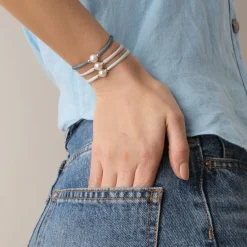 Elastic Bracelets|Majorica Adjustable Blue Stretch Sifnos Bracelet With Pearl