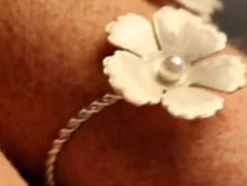 Bangle Bracelets|Majorica Adjustable Santorini Bianco Bridal Bracelet With Nacre Flowers And Pearls