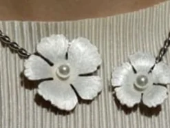Pearl Chokers|Majorica Adjustable Silver Santorini Bianco Bridal Choker With Nacre Flowers
