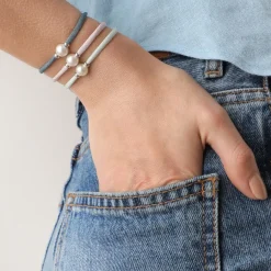 Silver Earrings|Majorica Adjustable Turquoise Stretch Sifnos Bracelet With Pearl