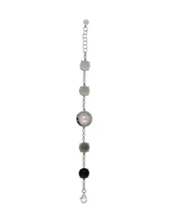 Chain Bracelets|Majorica Algaida Geometric Bracelet With Black Murano Glass