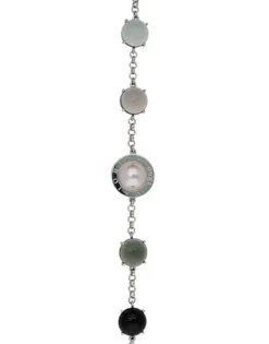 Chain Bracelets|Majorica Algaida Geometric Bracelet With Black Murano Glass