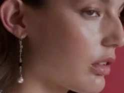 Pearl Drop Earrings|Majorica Algaida Long Fish Wire Earrings, Silver And Black