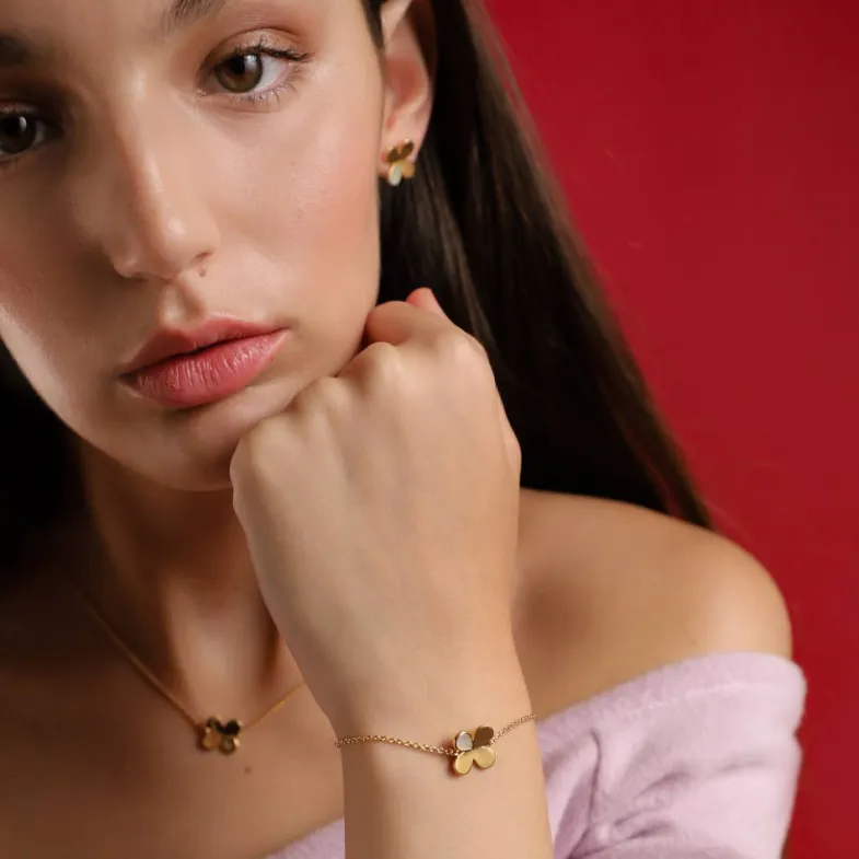 Chain Bracelets|Majorica Ayanti Gold Bracelet With Mother-Of-Pearl Detail
