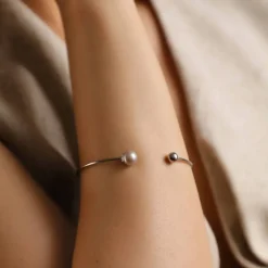 Bangle Bracelets|Majorica Big Bracelet Aura Nuage Pearl