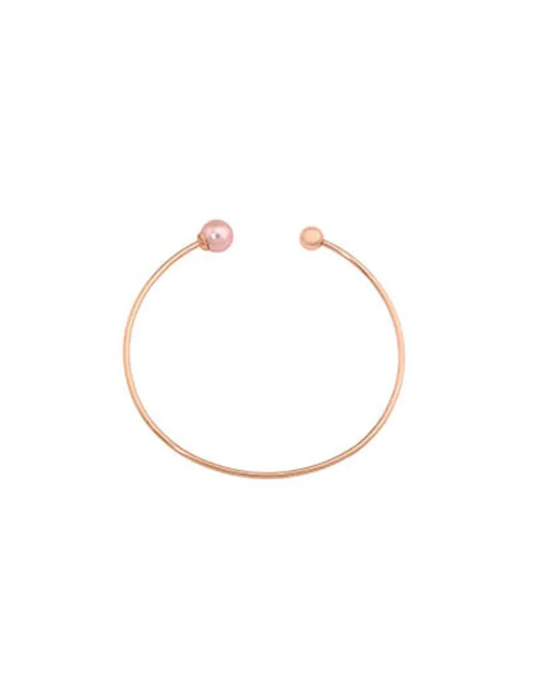 Bangle Bracelets|Majorica Big Bracelet Golden Aura With Pink Pearl
