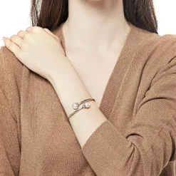 Bangle Bracelets|Majorica Bracelet Alina Slightly Round Pearl