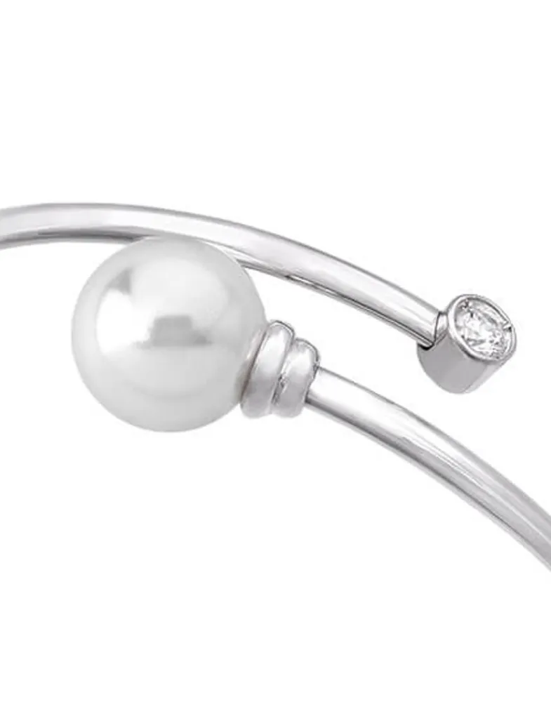 Bangle Bracelets|Majorica Bracelet Alina White Pearl
