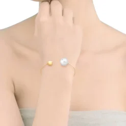 Bangle Bracelets|Majorica Bracelet Aura Gold Plated