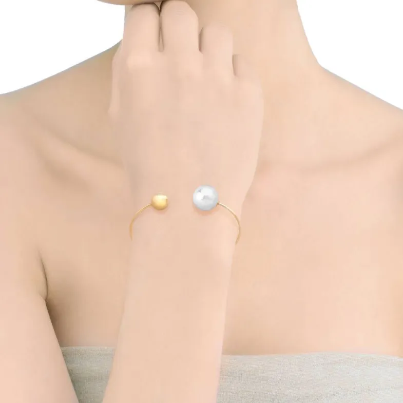 Bangle Bracelets|Majorica Bracelet Aura Gold Plated