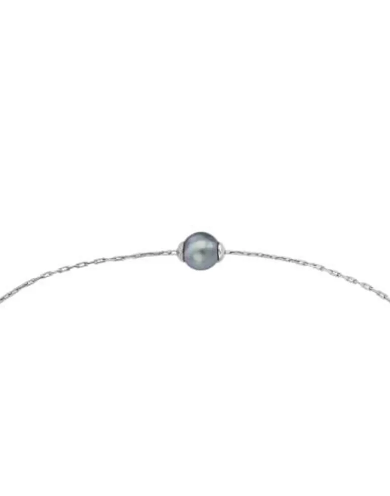 Chain Bracelets|Majorica Bracelet Cies Silver With Gray Pearl