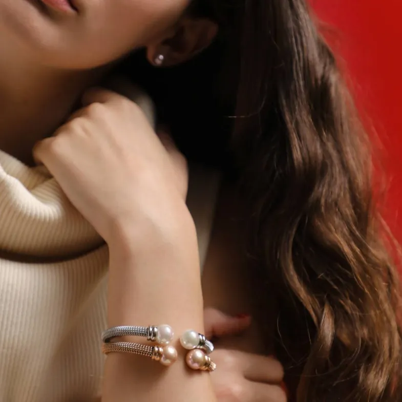 Bangle Bracelets|Majorica Bracelet Tender White Pearl