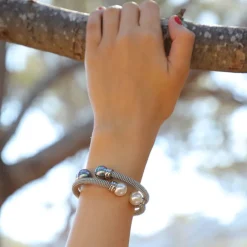 Bangle Bracelets|Majorica Bracelet Tender White Pearl