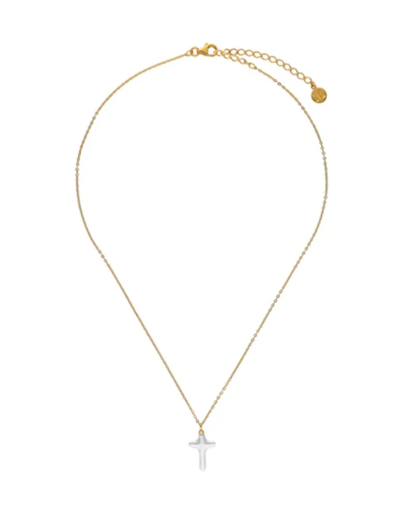 Gold Necklaces|Majorica Caelum Communion Necklace With Pearl Cross