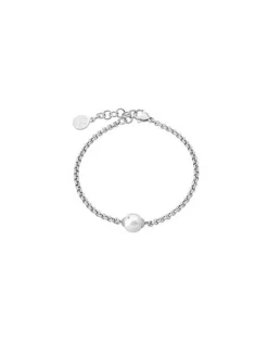 Chain Bracelets|Majorica Chain Bracelet Nuada In Steel And White Pearl