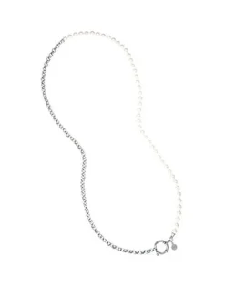 Long Pearl Necklaces|Majorica 70Cm Ibiza Necklace Combining Pearls And Steel