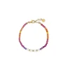 Golden Bracelets|Majorica Color Pop Sunset Bracelet With Gradient Stones And White Pearls