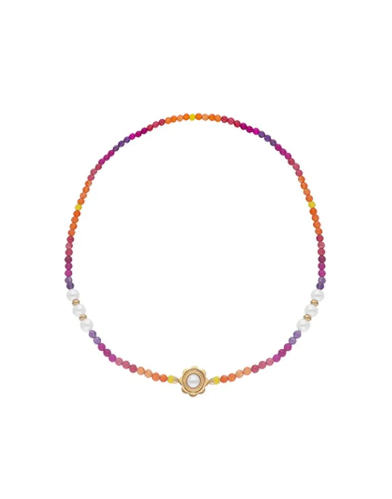 Necklaces With Stones|Majorica Color Pop Sunset Necklace With Gradient Stones And White Pearls