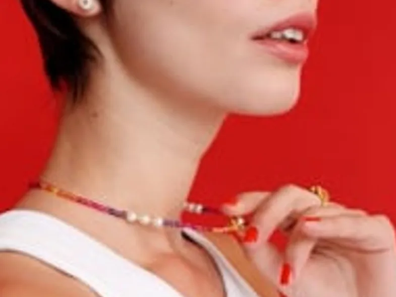 Necklaces With Stones|Majorica Color Pop Sunset Necklace With Gradient Stones And White Pearls