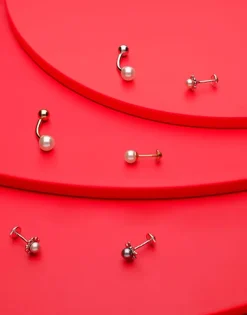 Piercings|Majorica Cos Collection Flower Earring With 4Mm Nuage Pearl