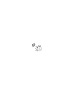 Piercings|Majorica Cos Collection Sun Earring With 4Mm White Pearl