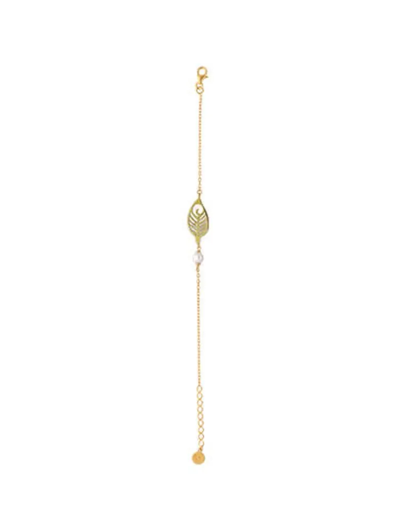 Chain Bracelets|Majorica Dafne Bracelet With Mother-Of-Pearl Leaf
