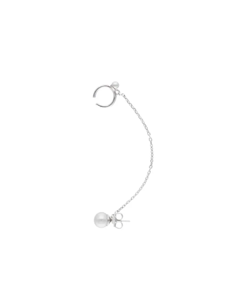 Ear Cuffs|Majorica Dangle Earcuff Earring With Pearl And Silver Chain