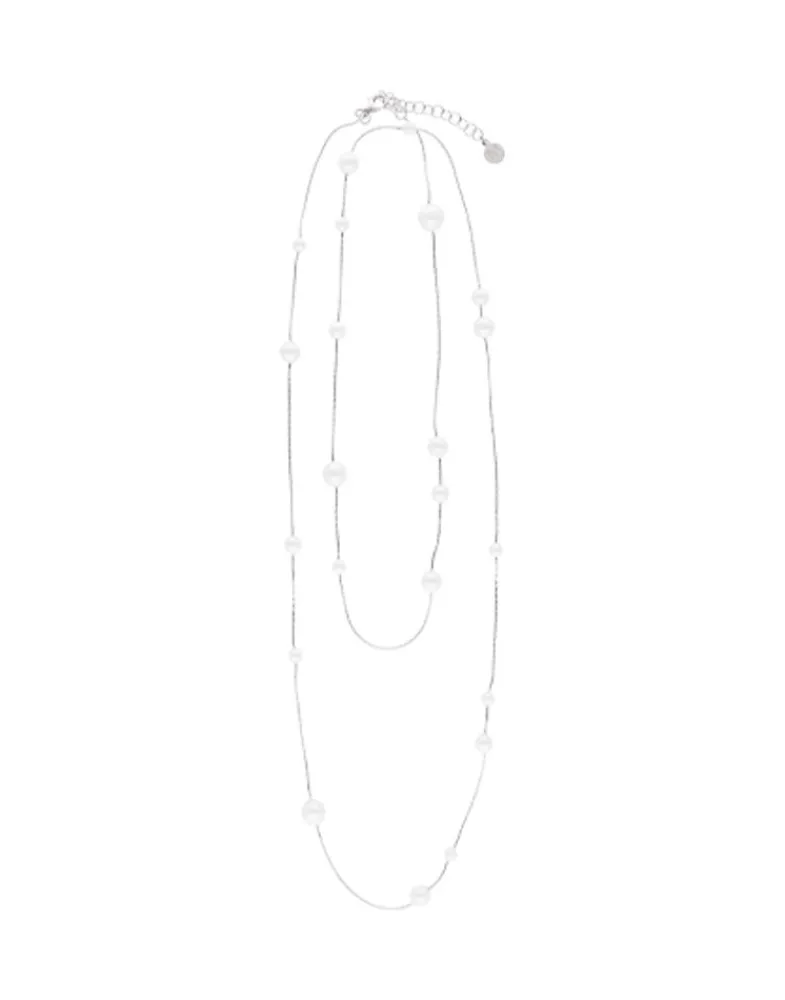 Long Pearl Necklaces|Majorica Dangle Necklace Strung With Round Pearls 90Cm