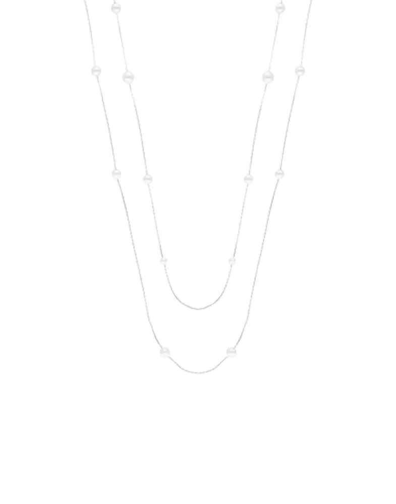 Long Pearl Necklaces|Majorica Dangle Necklace Strung With Round Pearls 160Cm