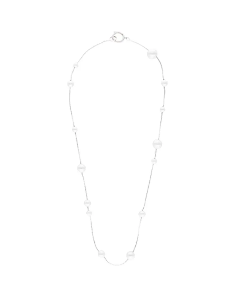 Wedding Necklaces|Majorica Dangle Necklace Strung With Round Pearls 40Cm