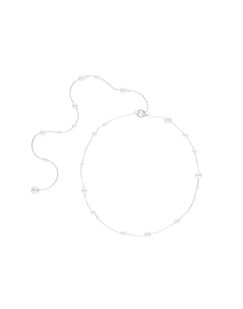 Wedding Necklaces|Majorica Dangle Necklace Strung With Round Pearls 40Cm