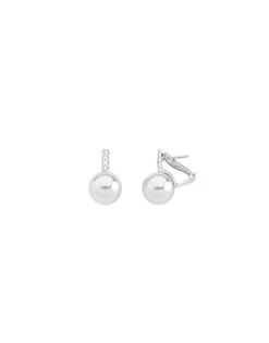 Silver Earrings|Majorica Earring Fugaz