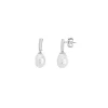 Pearl Drop Earrings|Majorica Earrings Agora With Barroque White Pearl