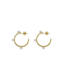 Pearl Hoop Earrings|Majorica Earrings Bejart