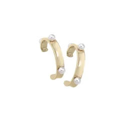 Pearl Hoop Earrings|Majorica Earrings Bejart