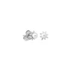 Short Earrings|Majorica Earrings Cies Silver Mini Flower With 4Mm White Pearl