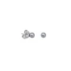 Pearl Stud Earrings|Majorica Earrings Cies Silver With 4Mm Gray Pearl