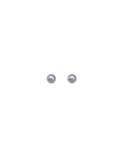 Pearl Stud Earrings|Majorica Earrings Cies Silver With 4Mm Gray Pearl