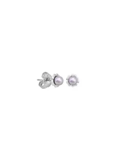 Short Earrings|Majorica Earrings Cies Silver With 4Mm Nuage Pearl