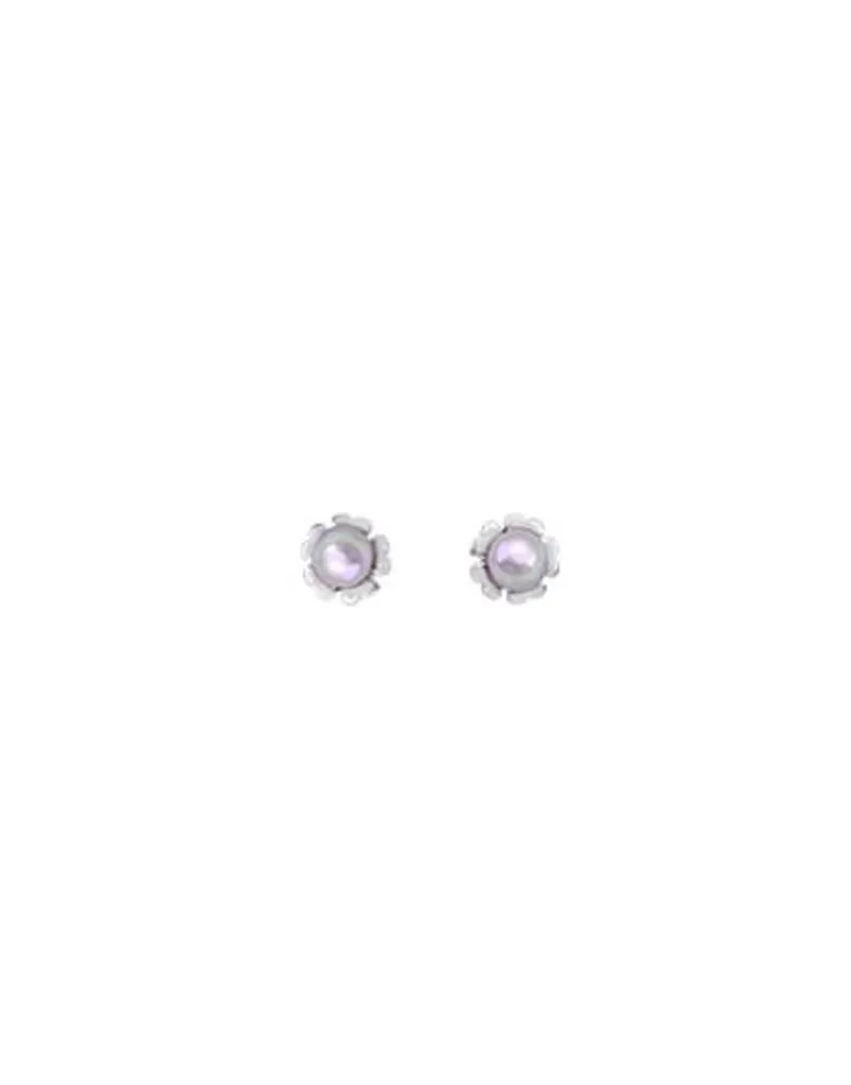 Short Earrings|Majorica Earrings Cies Silver With 4Mm Nuage Pearl