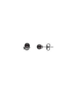 Pearl Stud Earrings|Majorica Earrings Cies Silver With 4Mm Tahiti Pearl