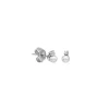 Baby Earrings|Majorica Earrings Cies Silver With 4Mm White Pearl And Zircons