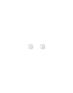 Pearl Stud Earrings|Majorica Earrings Cies Silver With 4Mm White Pearl