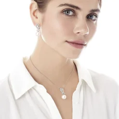 Bridal Earrings|Majorica Earrings Exquisite Pave