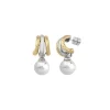 Pearl Hoop Earrings|Majorica Earrings Formentera