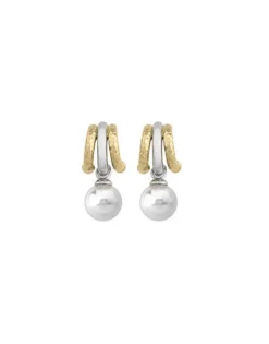 Pearl Hoop Earrings|Majorica Earrings Formentera
