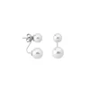 Short Earrings|Majorica Earrings Jour Silver With 8 And 10Mm White Pearls