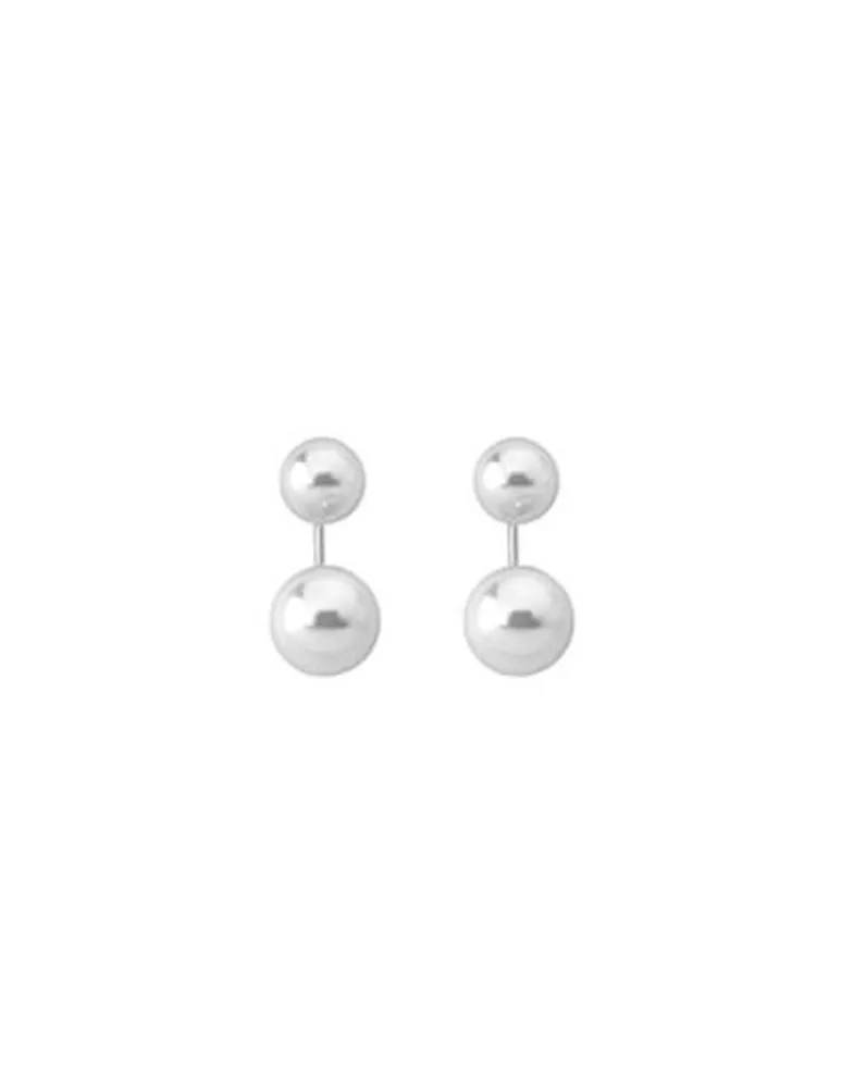 Short Earrings|Majorica Earrings Jour Silver With 8 And 10Mm White Pearls