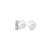 Short Earrings|Majorica Earrings Lyra Silver With 14Mm White Round Pearl
