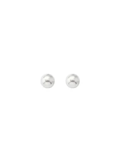 Pearl Stud Earrings|Majorica Earrings Lyra Silver With 9Mm White Pearl